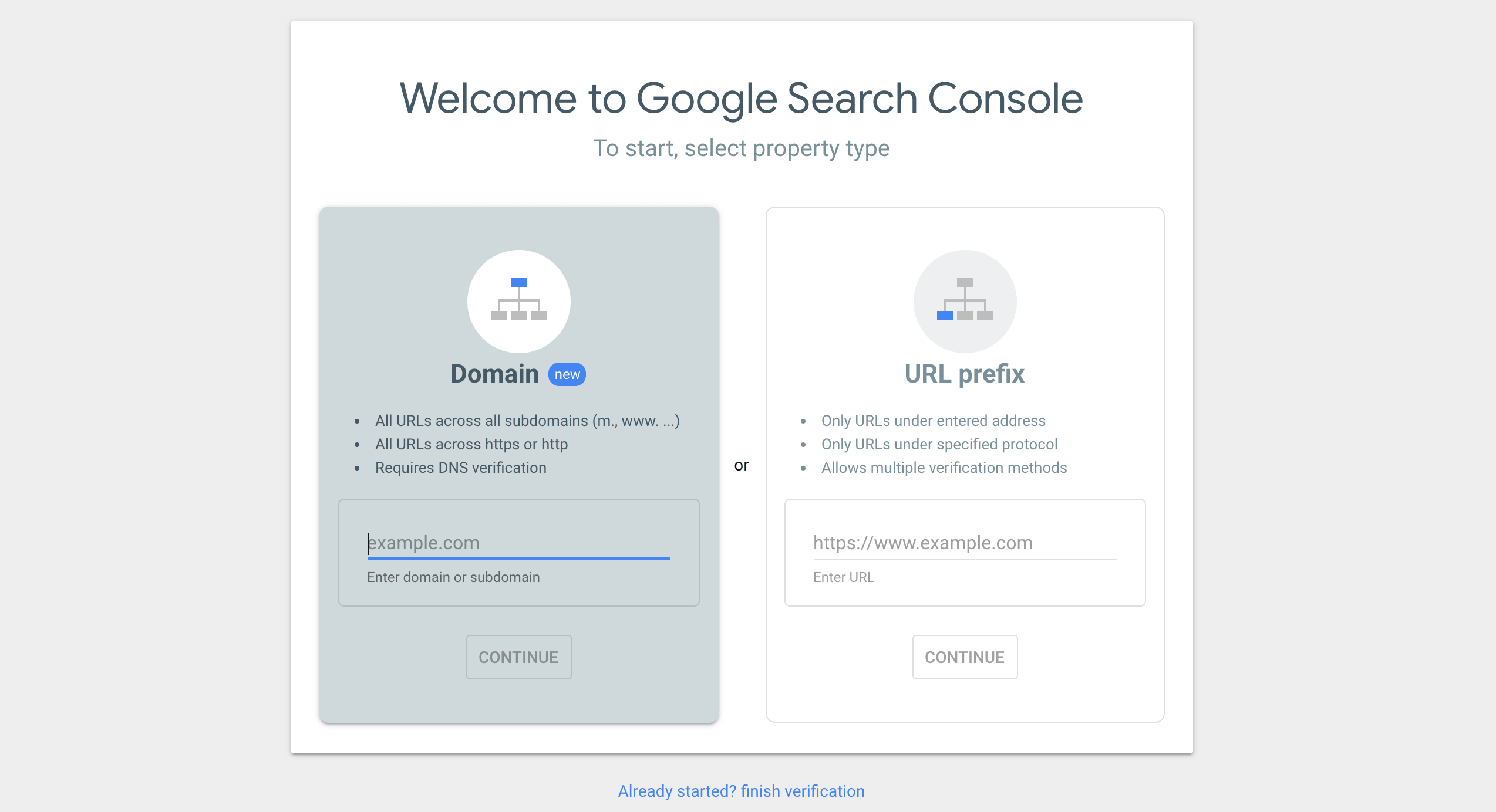 Google Search Console验证网站