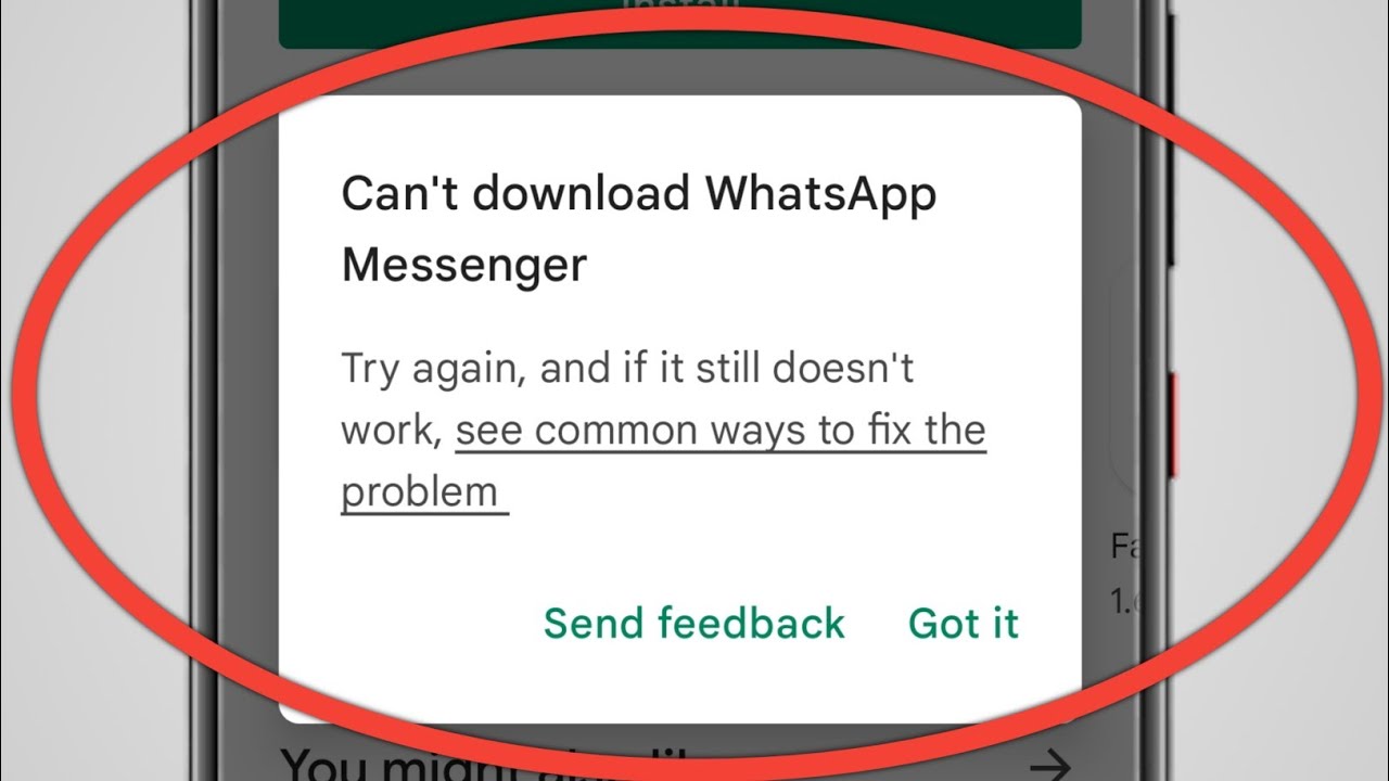 WhatsApp无法下载应用