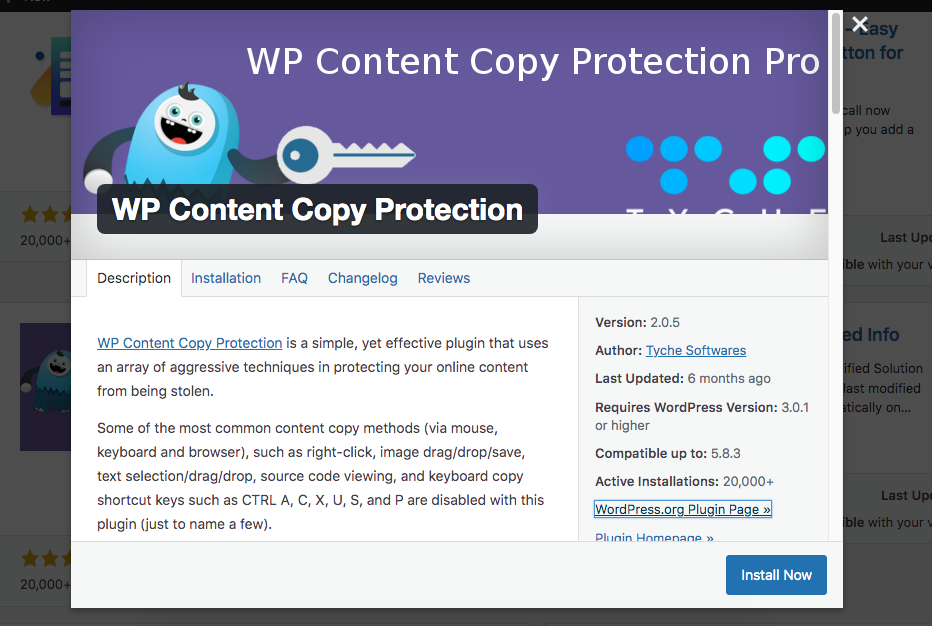 使用WP Content Copy Protection插件禁止复制网页内容